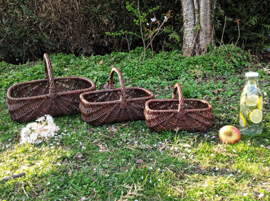 Panier en osier vert anis - Espace Terroirs